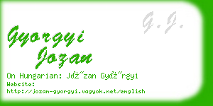gyorgyi jozan business card